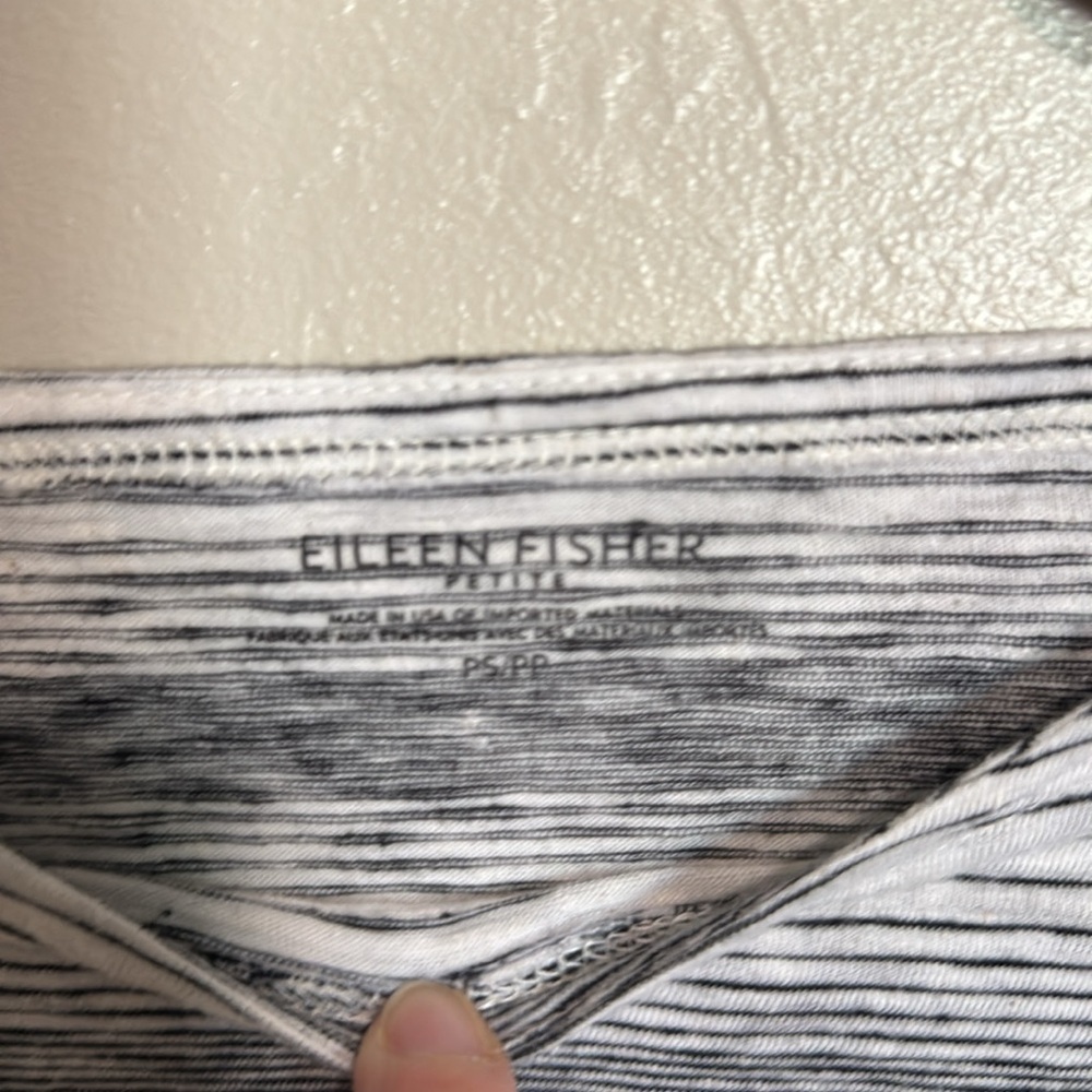 Eileen Fisher black and white Short Sleeve T-Shirt - Picture 3 of 7